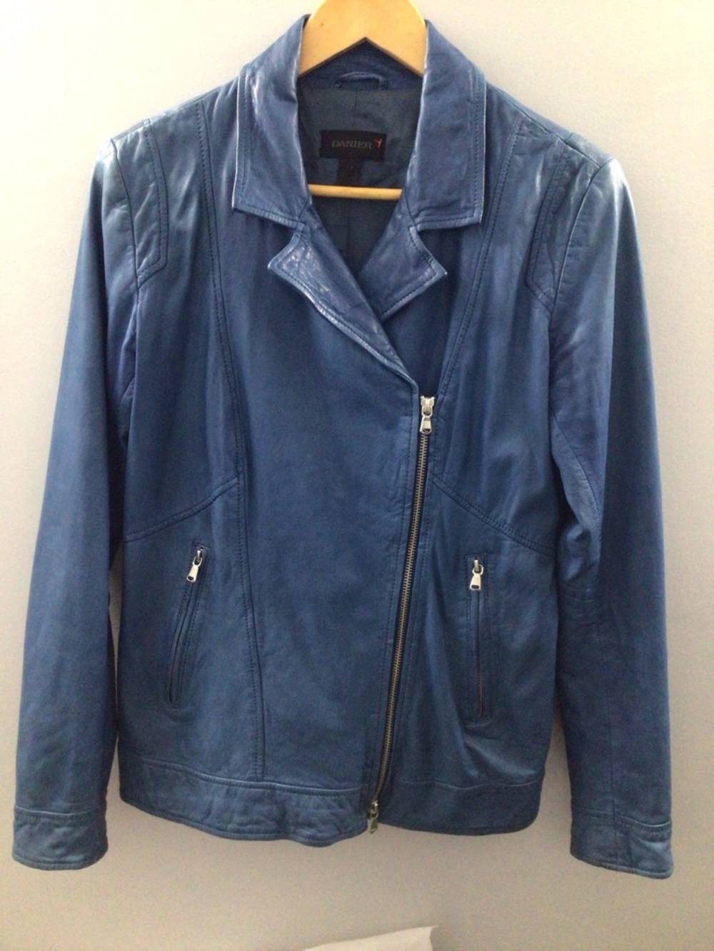 Blue Danier Leather Jacket